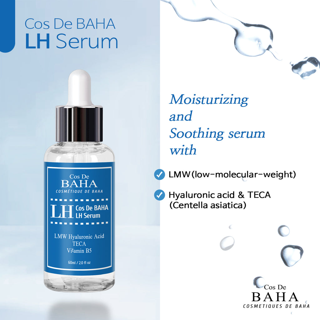 Low Molecular Hyaluronic Acid Serum, Hydrating & Volumizing Face Serum, Moisture Boost for All Skin Types, Fragrance-Free Formula 60ml / 2.0Fl Oz