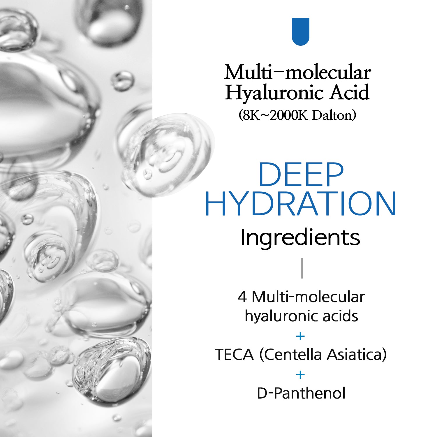 Low Molecular Hyaluronic Acid Serum, Hydrating & Volumizing Face Serum, Moisture Boost for All Skin Types, Fragrance-Free Formula 60ml / 2.0Fl Oz