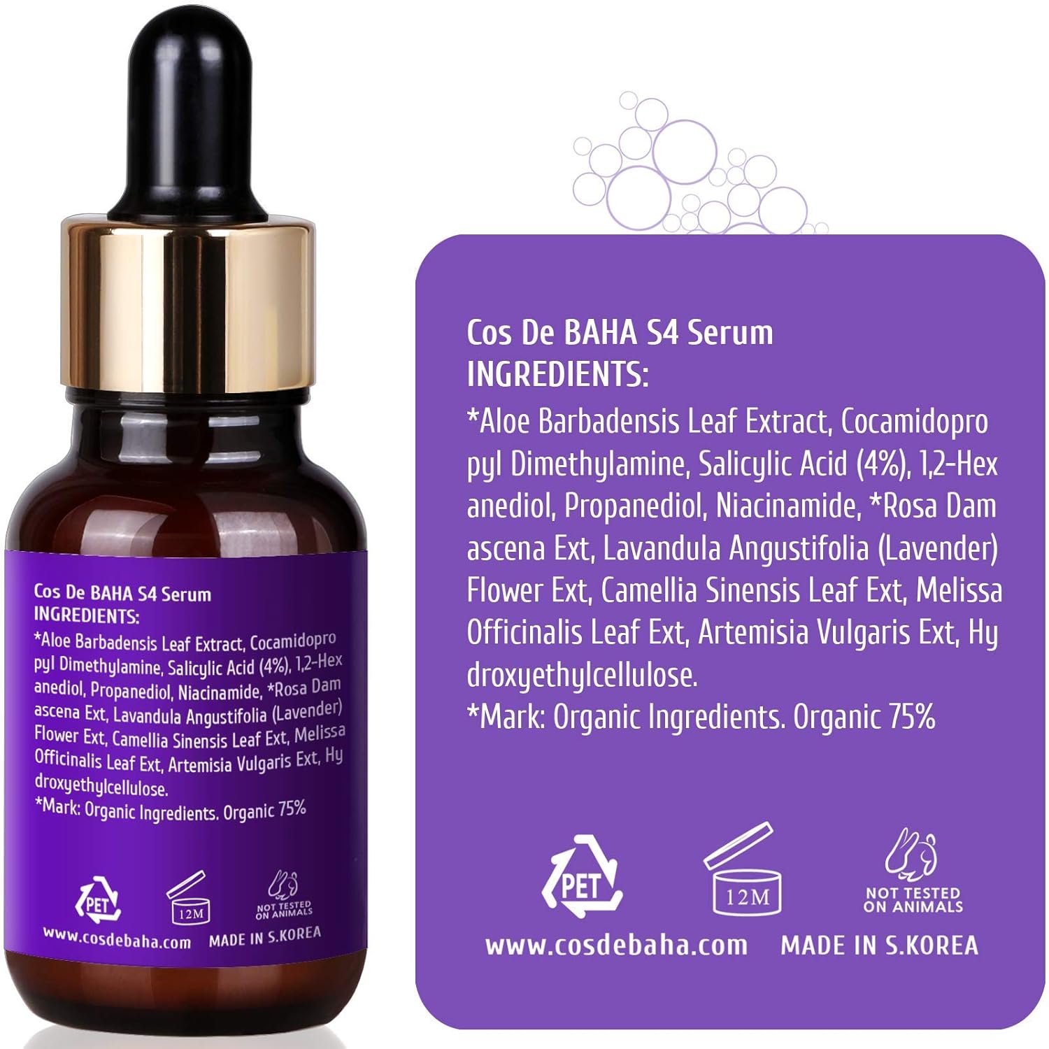 Salicylic Acid 4% Exfoliating Facial Serum with Niacinamide 30ml / 1.0 Fl Oz
