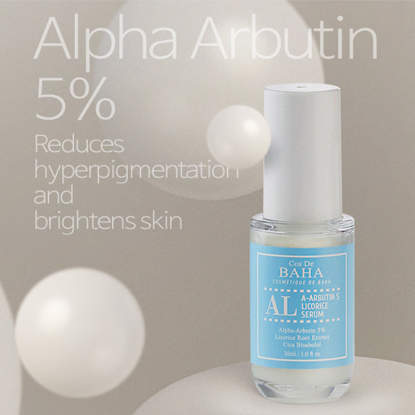 [AL] Alpha-Arbutin 5% Licorice CICA Bisabolol Facial Serum - Reduces hyperpigmentation, Soothing & moisturization, Strengthens skin barrier, Promotes skin regeneration