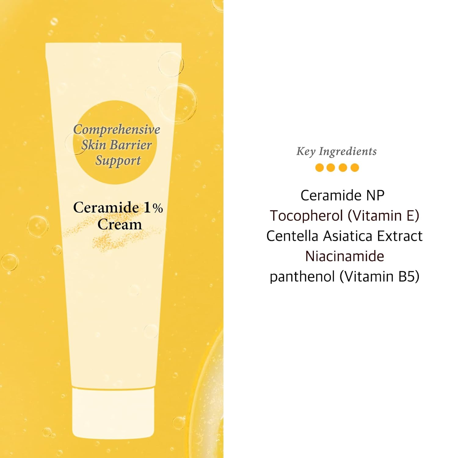 Ceramide 1% Moisturizing Face Cream with Centella Asiatica for Normal to Dry Skin 45ml, 1.5 fl oz.