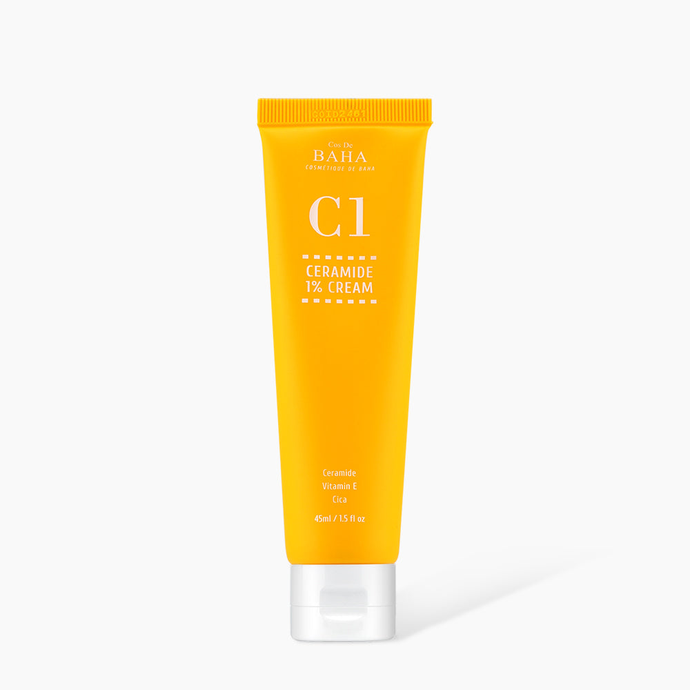 [C1] Ceramide 1% Moisturizing Face Cream with Centella Asiatica for Normal to Dry Skin 45ml, 1.5 fl oz.
