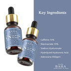 [CN] 10% Caffeine 10% Niacinamide Hyaluronic Acid Face Serum - Energizing & Refining Hydrating Facial Serum for All Skin Types