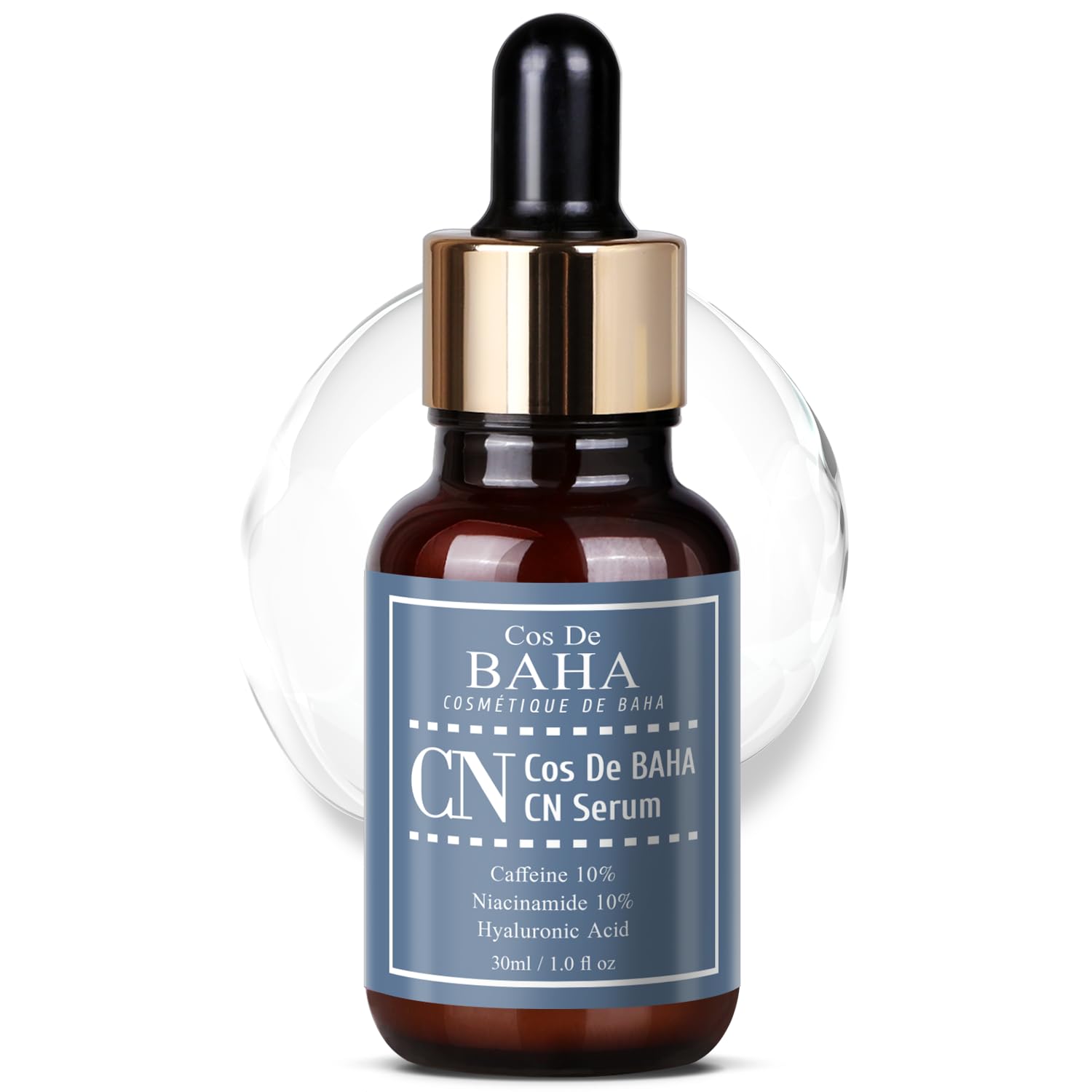 10% Caffeine 10% Niacinamide Hyaluronic Acid Face Serum 30ml - Energizing & Refining Hydrating Facial Serum for All Skin Types 30ml, 1.0 fl oz.