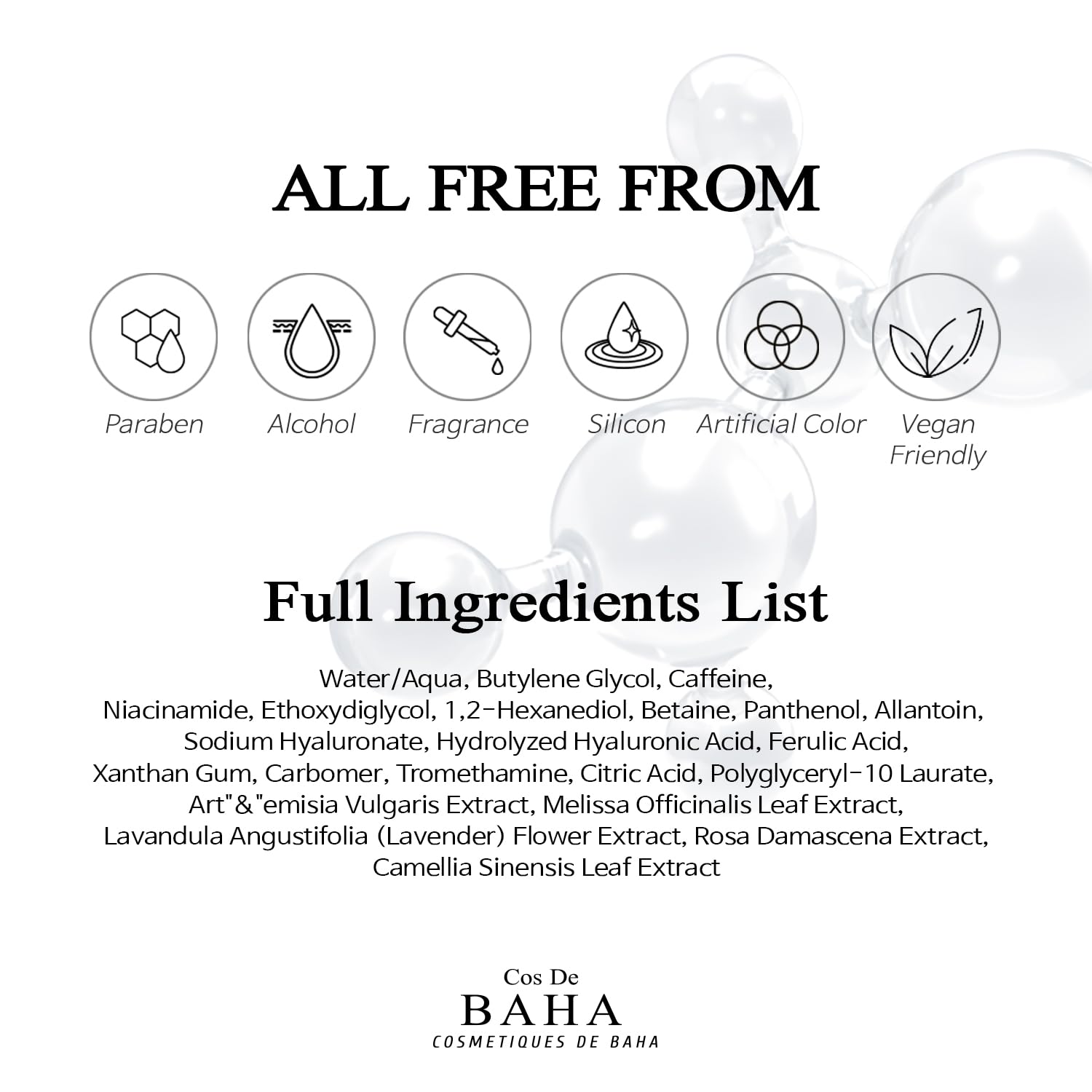 [CN] 10% Caffeine 10% Niacinamide Hyaluronic Acid Face Serum - Energizing & Refining Hydrating Facial Serum for All Skin Types