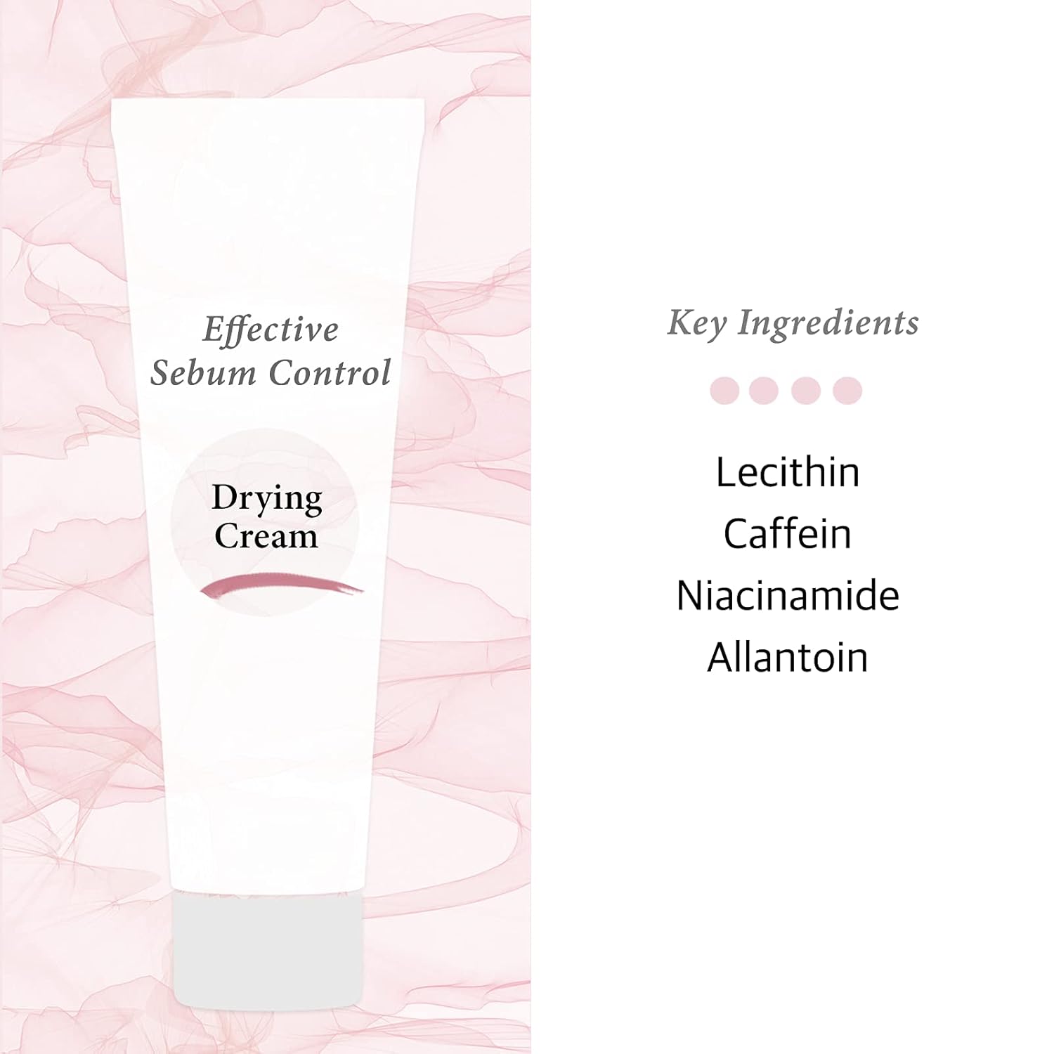 Cos De BAHA Drying Cream for Face Sebum Control Oily Skin Moisturizer with Hydrogenated Lecithin + Niacinamide 5% - Silicon Free, Alcohol Free, Facial Skin Conditioning 45ml, 1.5 fl oz.