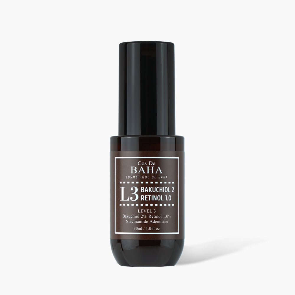 [L3] Bakuchiol 2% Retinol 1% Niacinamide Vitamin E Serum for Face, Anti-Aging, Hyperpigmentation and Acne Flare-Ups