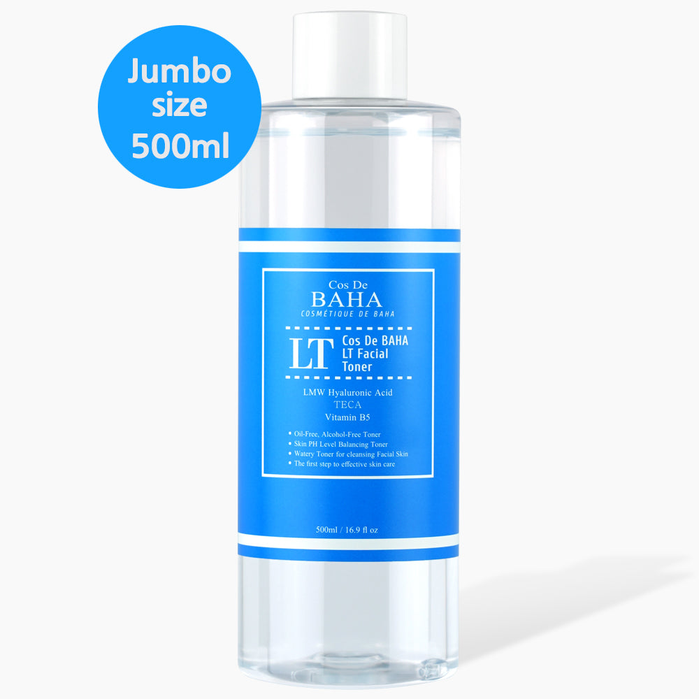 [LT500] Low Molecualr Weight (LMW) Hyaluronic Acid Facial Toner - Hydrating Facial Toner for Dehydrated Skin, Alcohol-Free Moisturizing Formula