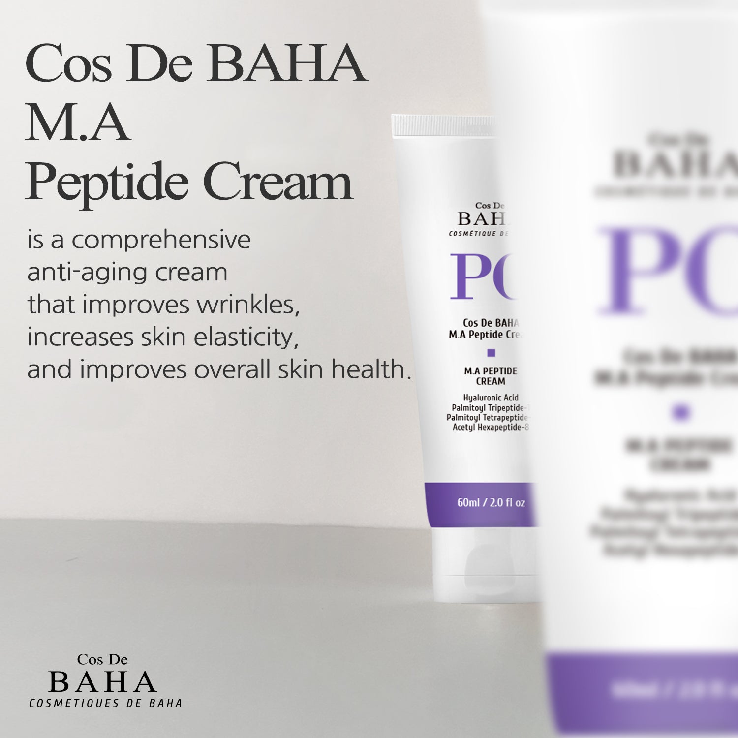 [PC] Matrixyl 3000 Argireline Peptide Hyaluronic Acid Niacinamide Cream - Promotes collagen synthesis, Reduces wrinkles, Enhances skin elasticity, Controls sebum, Soothing and Moisturizing