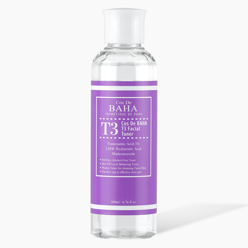 [T3] Tranexamic Acid 3% LMW Hyaluronic Acid Facial Toner - Reduces hyperpigmentation, Improves skin tone, Soothes and moisturizes, Provides deep hydration