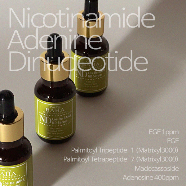 [ND] NAD+ Radiance Serum with Peptide Complex, Madecassoside & Adenosine for Hydrated, Refreshed Skin