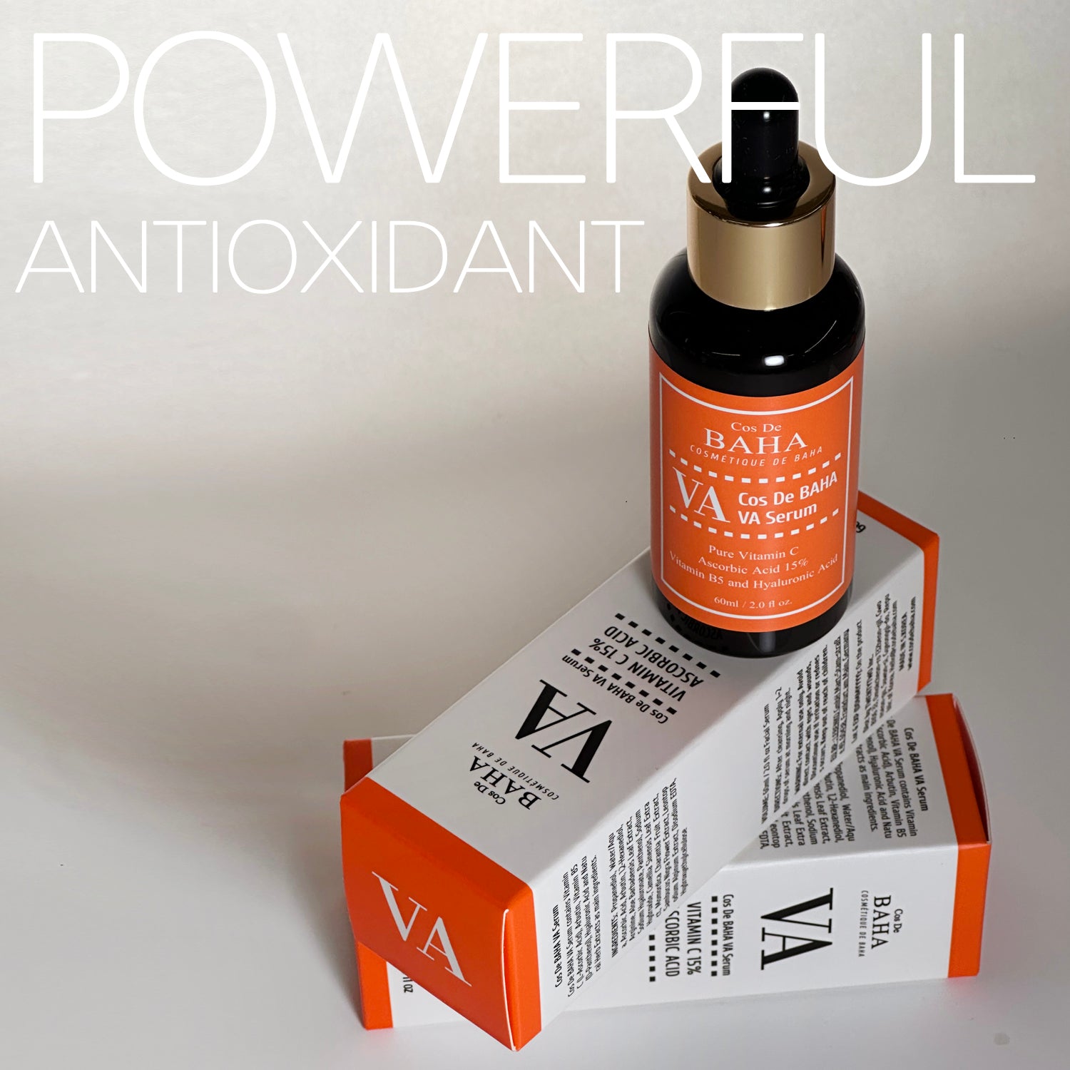 [VA60] Vitamin C 15% Arbutin 2% B5 Hyaluronic Acid Serum for Face -Powerful antioxidant, Enhances skin elasticityReduces wrinkles