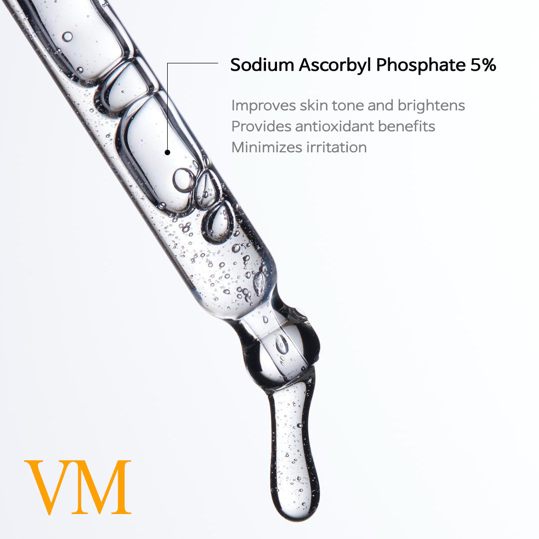 [VM] Vitamin C 5% MSM 1% Ferulic Acid Viamin E Hyaluronic Acid Serum - Improves skin tone and brightens, Powerful antioxidant, Skin Soothing, Moisturizes
